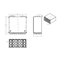 Wolf Luftverteiler DN 160 für CWL-F-300 9 Stutzen DN 75/63 mit 5 Rohrkappen... WOLF-2577607 4045013283527 (Abb. 1)