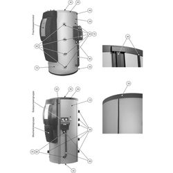 Wolf Schichten-Pufferspeicher Typ BSP-800, mit 1 Wärmetauscher... WOLF-8615737 4045013388215 (Abb. 1)