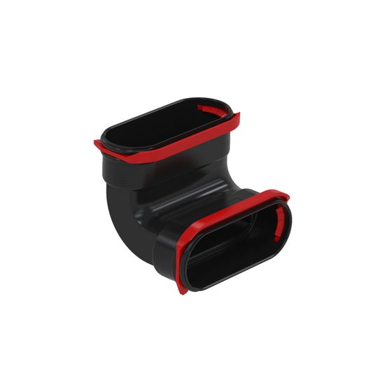 Zehnder Bogen ComfoFit Flat 51 für vertikale Umlenkung um 90 Grad für ComfoTube Flat 51, mit RapidLock-Verbinder
