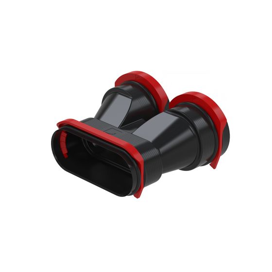 Zehnder Übergang ComfoFit 2xDN75 auf Flat 51 für ComfoTube 75/flat 51, mit RapidLock-Verbinder