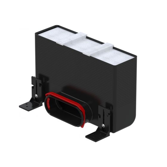 Zehnder Luftdurchlassgehäuse ComfoCase CLF für ComfoTube Flat 51, Anschluss seitlich, DN125, mit RapidLock-Verbinder