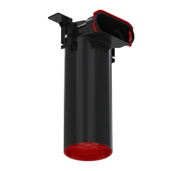 Zehnder Luftdurchlass ComfoCase CLRF, Höhe 358mm für ComfoTube Flat 51, Anschluss seitlich, D125, mit RapidLock-Verbinder