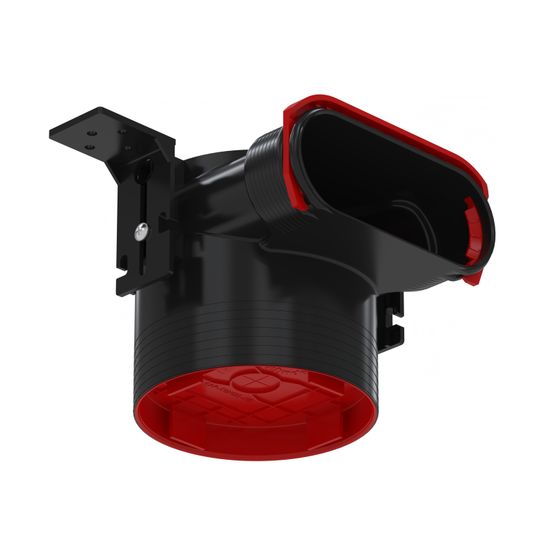 Zehnder Luftdurchlass ComfoCase CLRF, Höhe123mm für ComfoTube Flat 51, Anschluss seitlich, D125, mit RapidLock-Verbinder