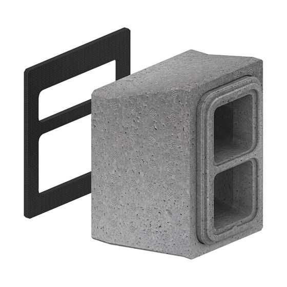 Zehnder Doppelkanal Anschlussbox vertikal, Höhe 200mm, Breite 280mm, Länge 330mm, grau