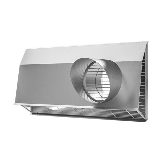 Zehnder Kombi-Aussenwandgitter ComfoEdge DN160 Außenluft links, Edelstahl