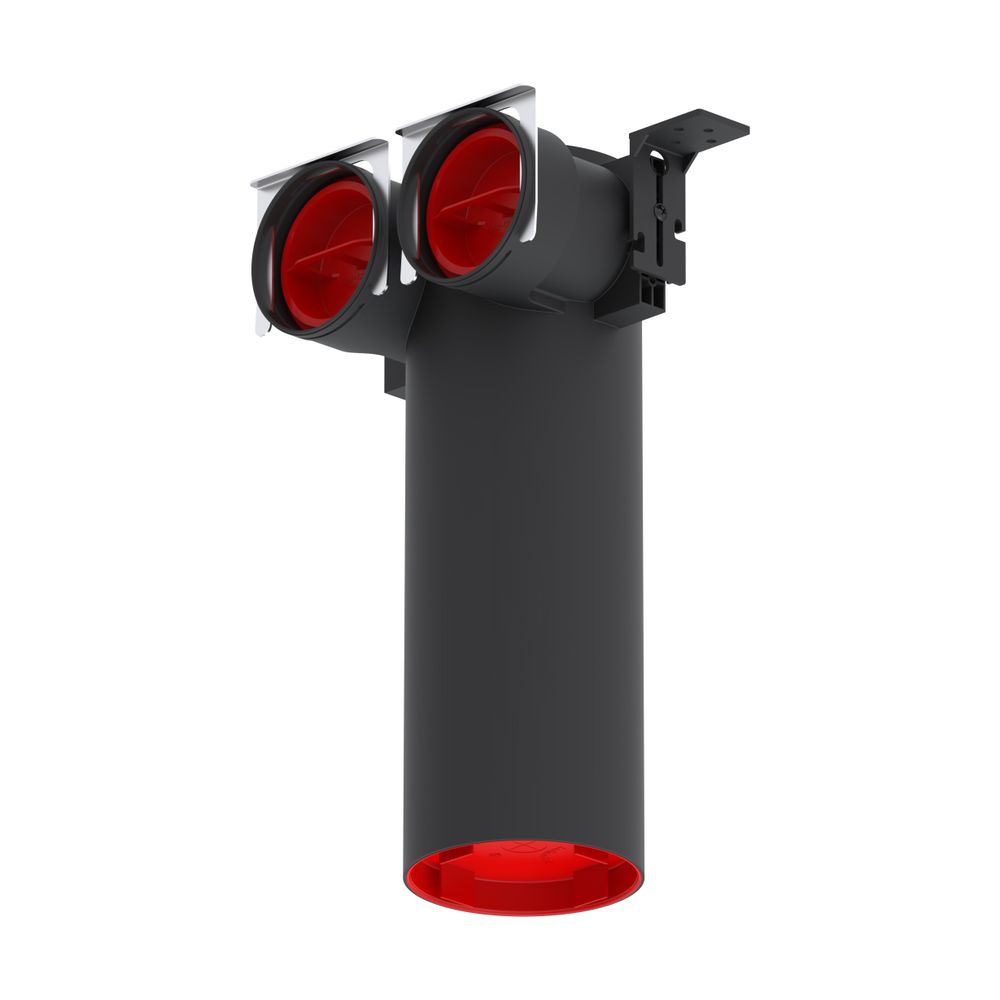 Zehnder Luftdurchlassgehäuse ComfoCase TVA/P 2xDN90, DN125, seitlich, Höhe 400, mit ... ZEHNDER-990320725 7613367108413 (Abb. 1)