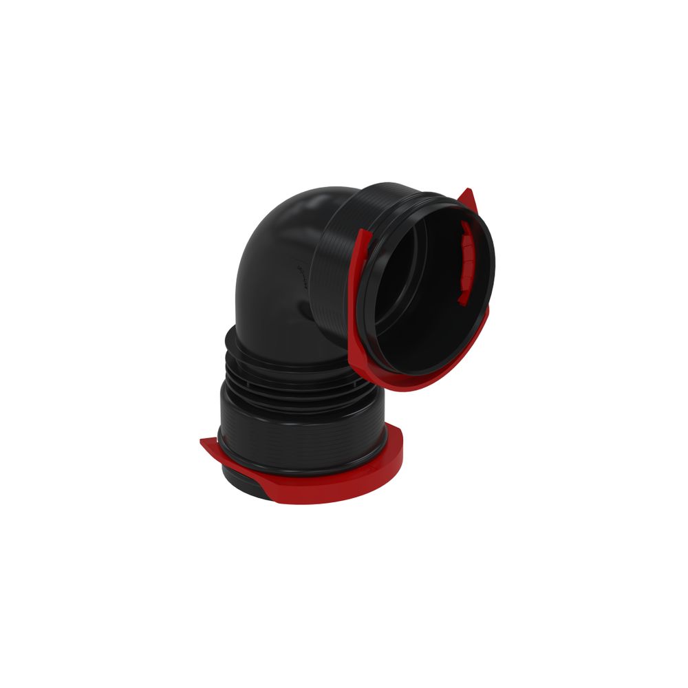 Zehnder Bogen ComfoFit DN90, für ComfoTube 90 90 Grad, schwarz, Polymer, mit RapidLo... ZEHNDER-990322153 7613367052716 (Abb. 1)