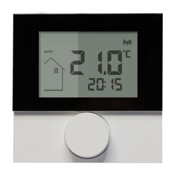 Zewotherm Zewo SmartHome Raumbediengerät Display mit Feuchtesensor Designscheibe, Schwarz