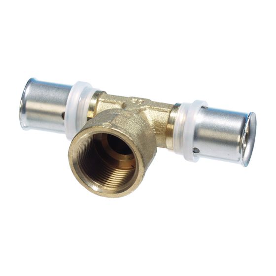Zewotherm Press-T-Stück Premium Abgang Innengewinde 32mm x 1/2