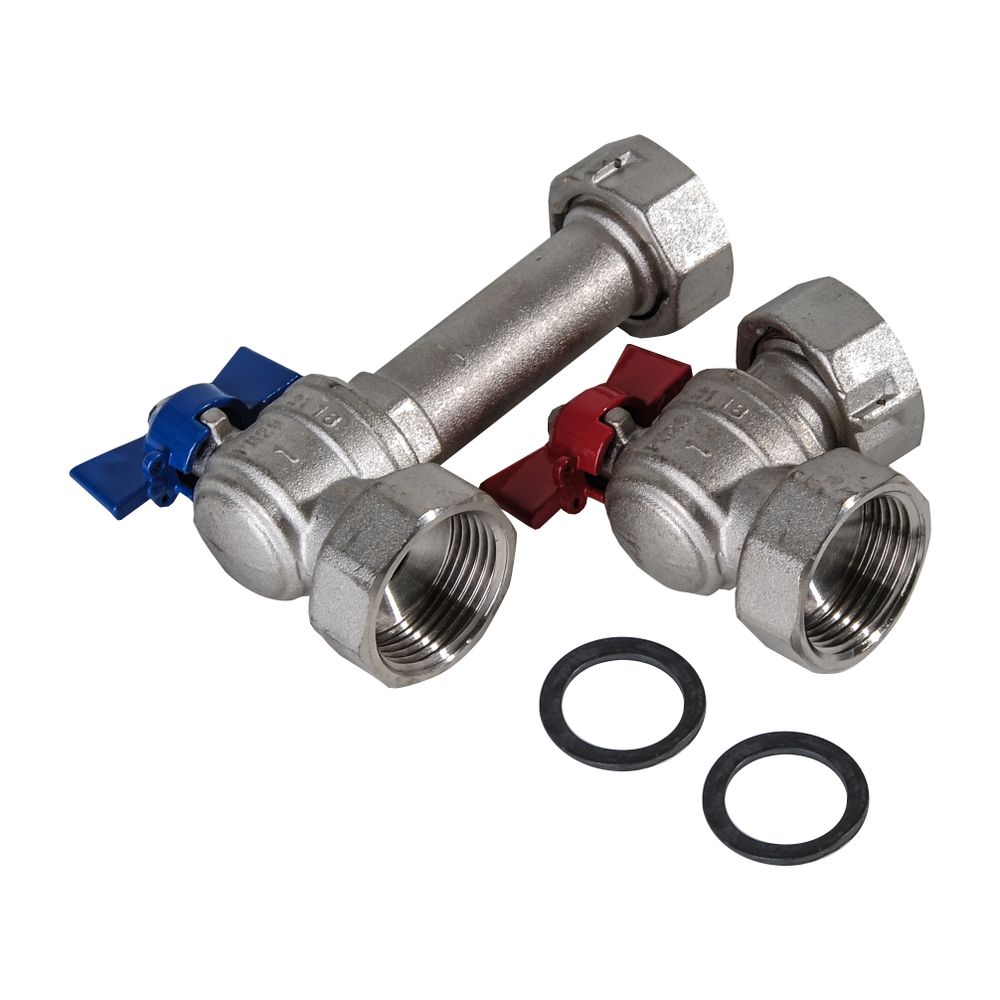 Zewotherm Eck-Verteiler-Anschluss-Set 1" Innengewinde x Überwurfmutter... ZEWOTHERM-11130164 4251346845855 (Abb. 1)