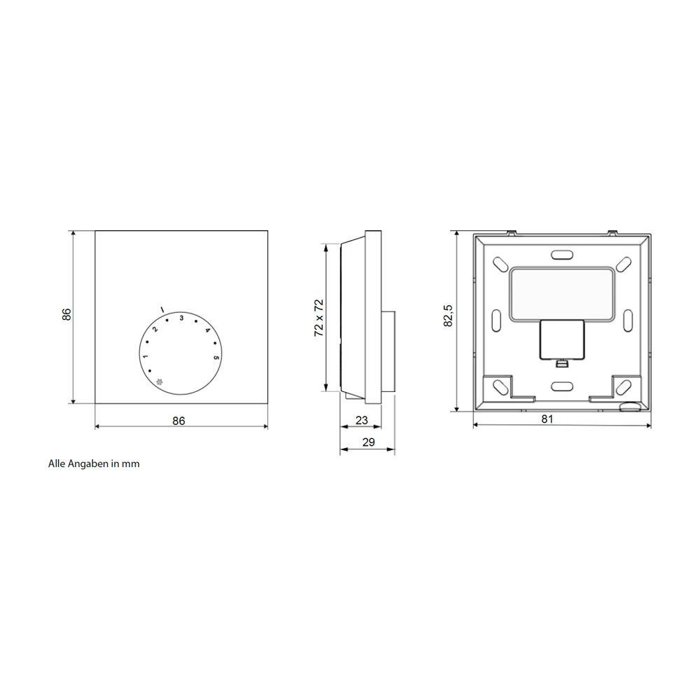 Zewotherm Raumthermostat Heizen/Kühlen Aufputz 230V... ZEWOTHERM-11130171 4251346848344 (Abb. 2)