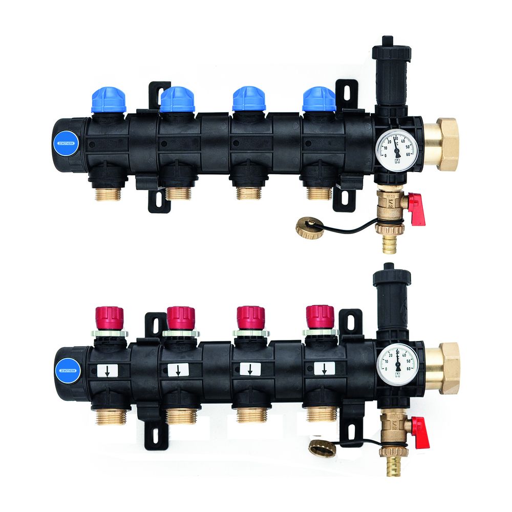 Zewotherm Industrieverteiler I Premium für 25x2,3mm Rohr für 5 Heizkreise... ZEWOTHERM-15030145  (Abb. 1)