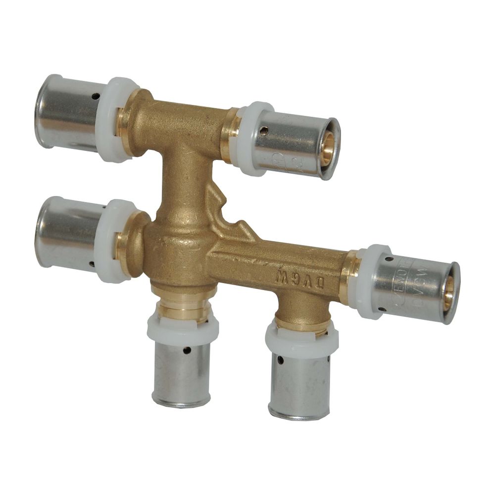 Zewotherm Steigstrang Anbindeset Premium mit 6 Anschlüssen 20x16x16mm... ZEWOTHERM-17010139 4251346818705 (Abb. 1)