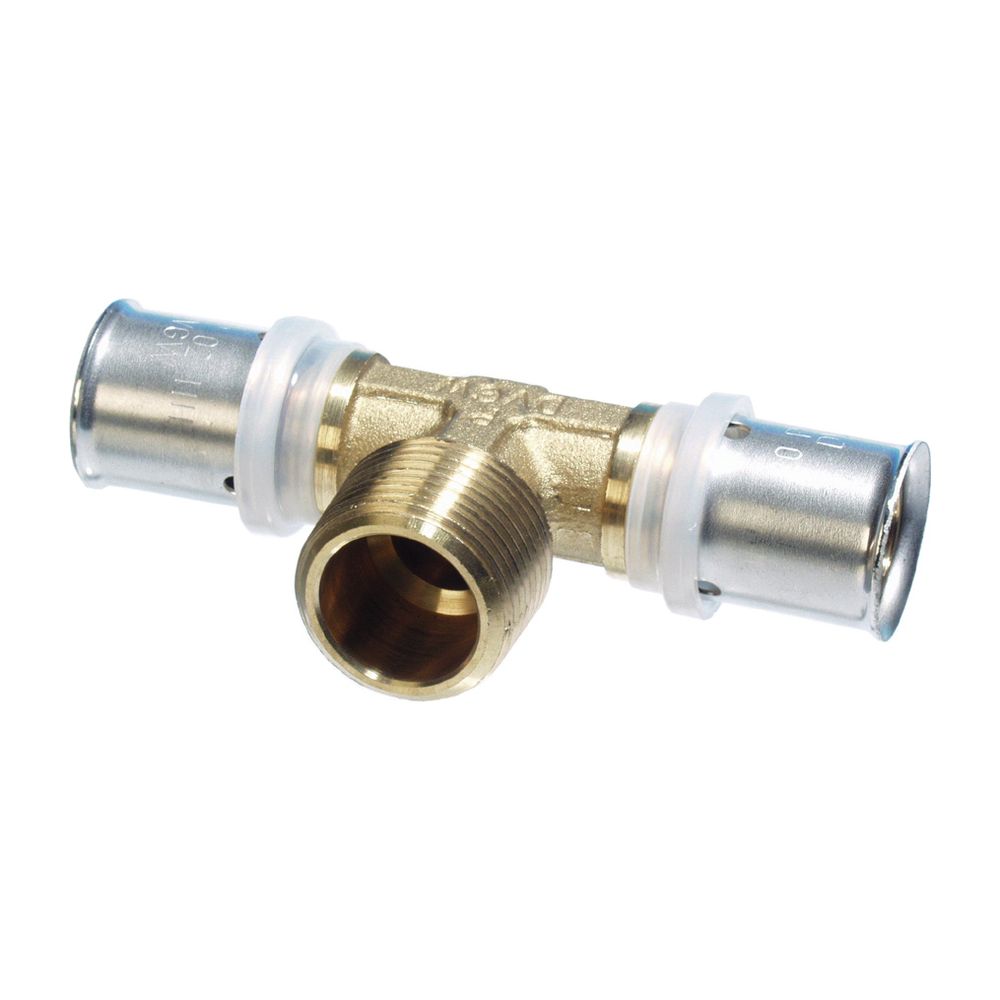 Zewotherm Press-T-Stück Premium Abgang Außengewinde 16mm x 1/2" x 16mm, 10 Stück... ZEWOTHERM-17010178 4251346819092 (Abb. 1)