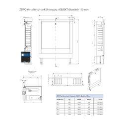 Zewotherm Verteilerschrank Objekt Unterputz 6 1200mm breit, 15 Heizkreise... ZEWOTHERM-11150059 4251346808256 (Abb. 1)