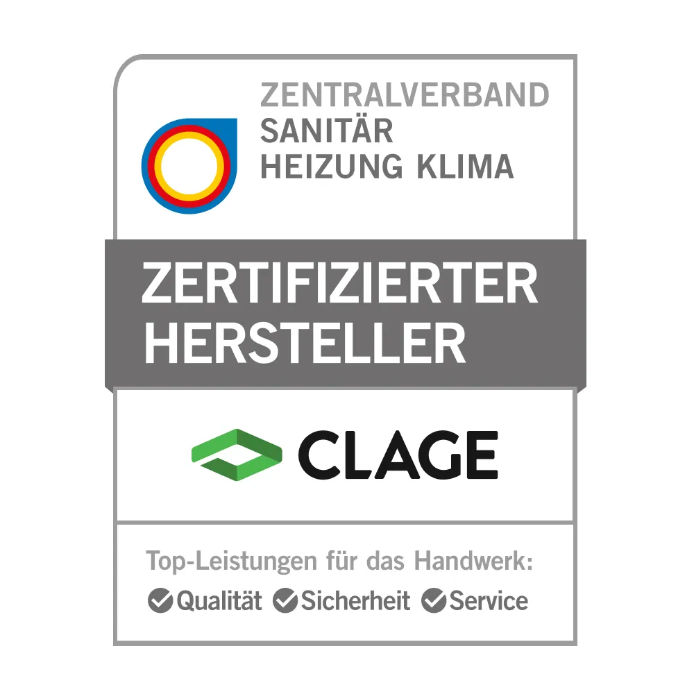 ZVSHK Qualitätszeichen - CLAGE
