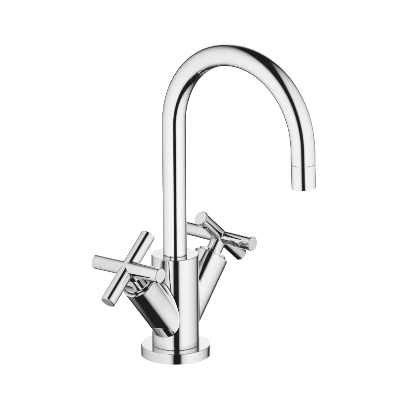 Dornbracht Waschtisch-Einlochbatterie Tara mit Ablaufgarnitur, schwenkbar, 135mm, 7l/min, Chrom, 22512892-00