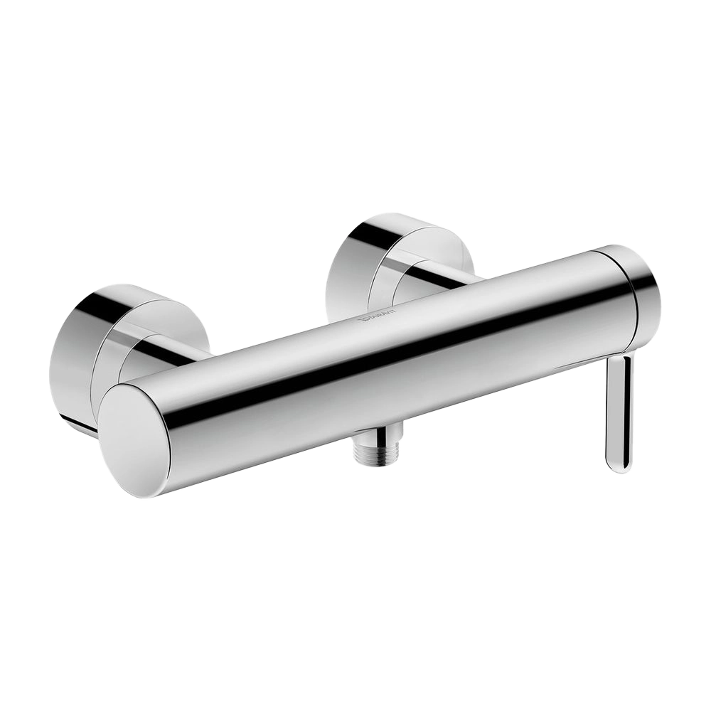 Duravit C.1 Einhebel-Brausemischer Aufputz, Chrom, Anschlussart S-Anschlüsse, 1/2", Stichmaß 150mm plus/minus 15mm, 12,5l/min